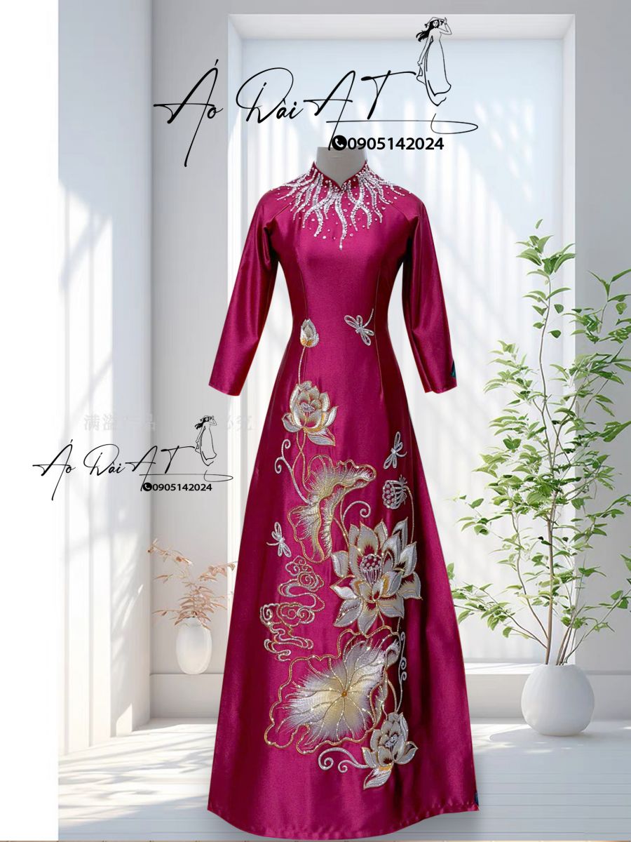 ao-dai-ba-sui mau-do-ruọu-cao-cap-ADBS-AT-700A